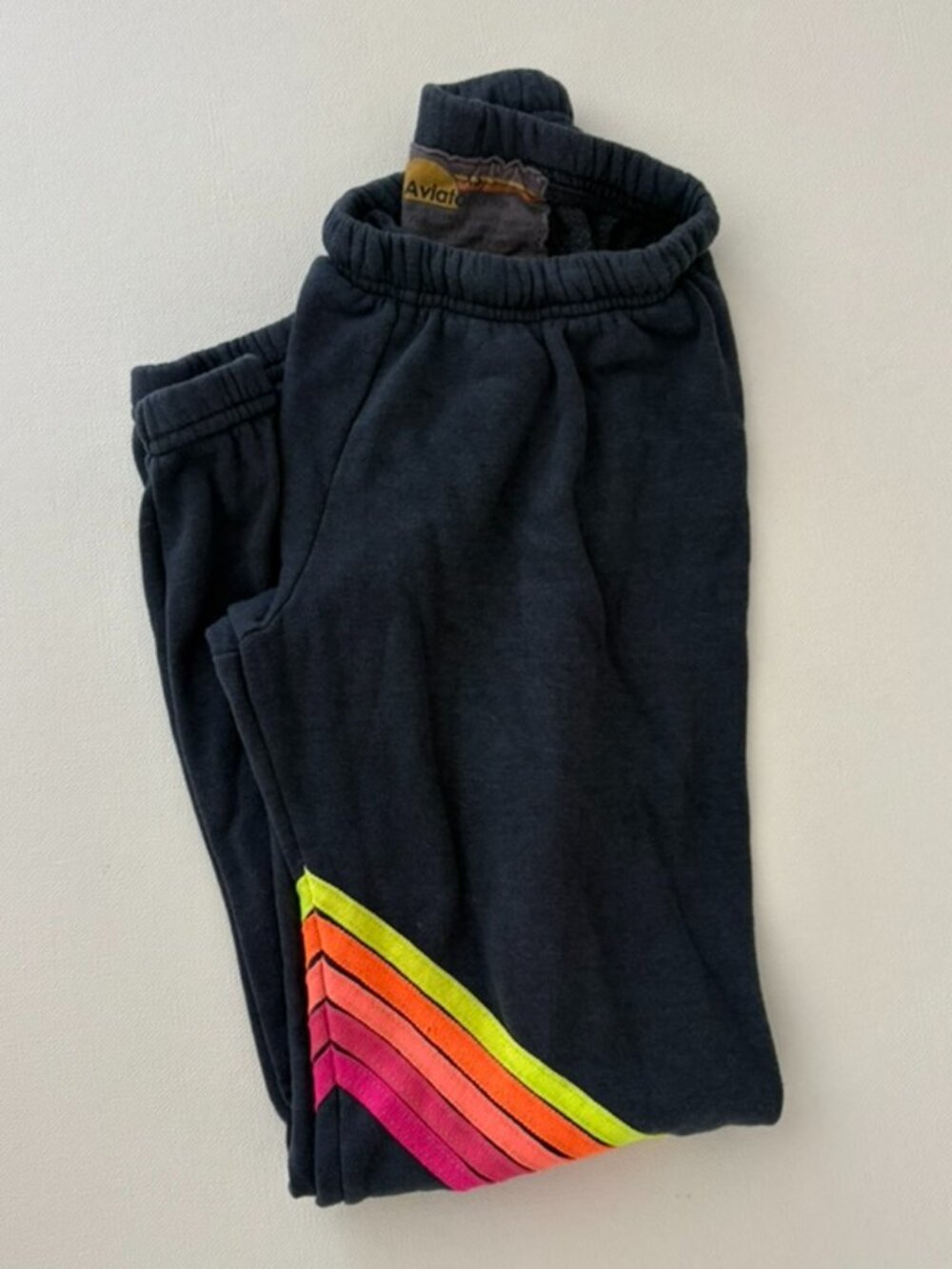 Aviator Nation 5 Stripe Rainbow Sweatpants XS